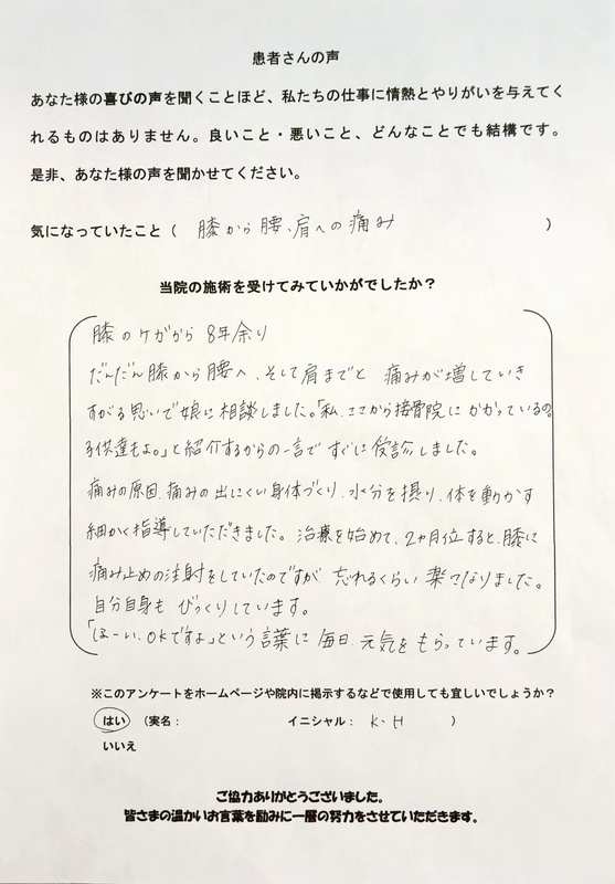 K.H さんアンケート